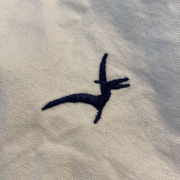 Mini Boden White Button Down Embroidered Dinosaur Shirt - Picture 7 of 13